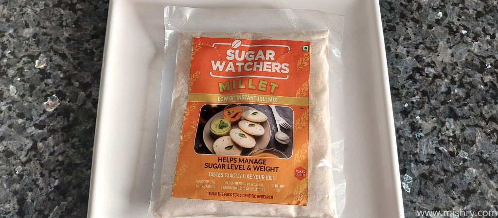 sugar watchers millet low gi instant idli mix on a plate
