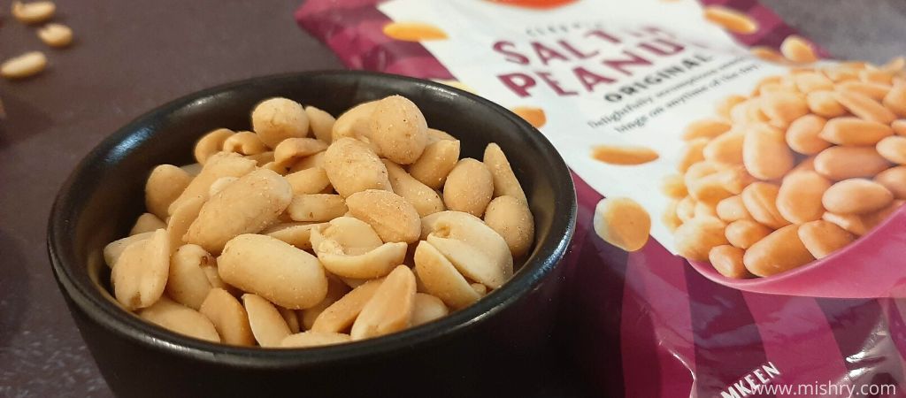 closer look at haldirams original peanuts in a bowl