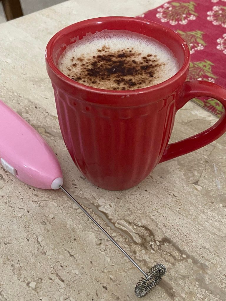 coffee made using faisna coffee frother