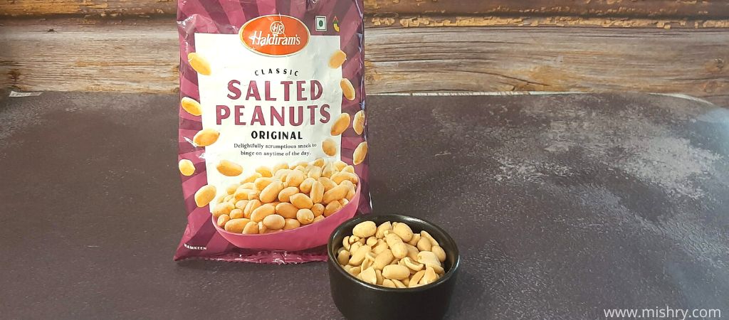 haldirams classic salted peanuts original in a bowl