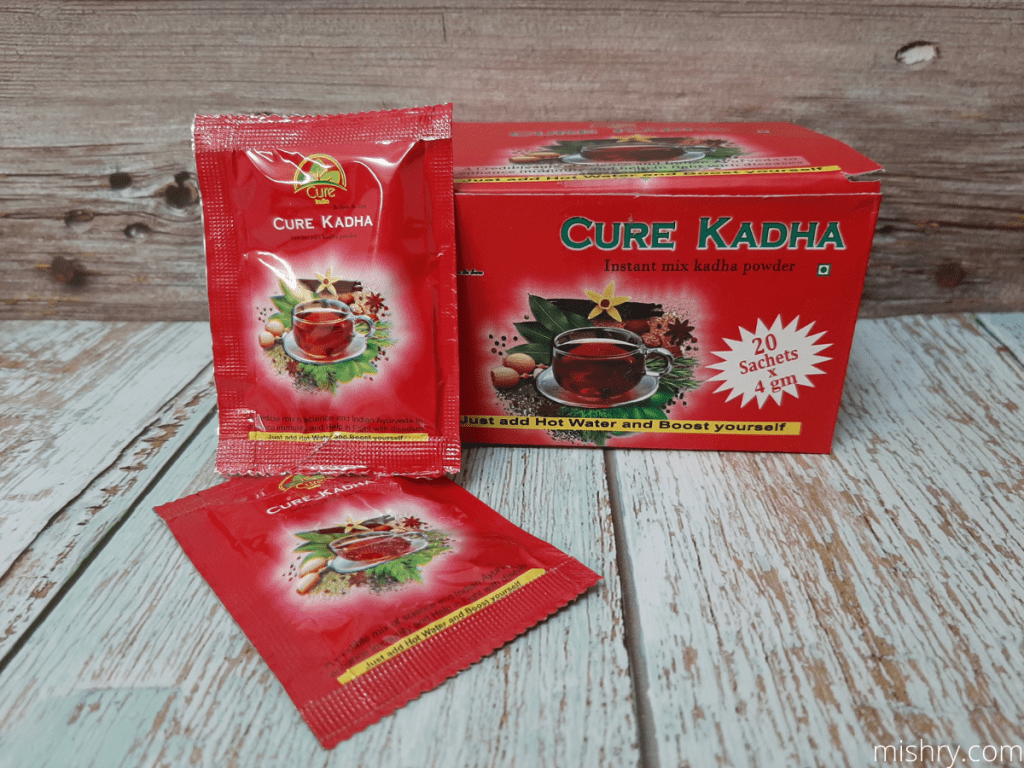 packaging of cure kadha mix