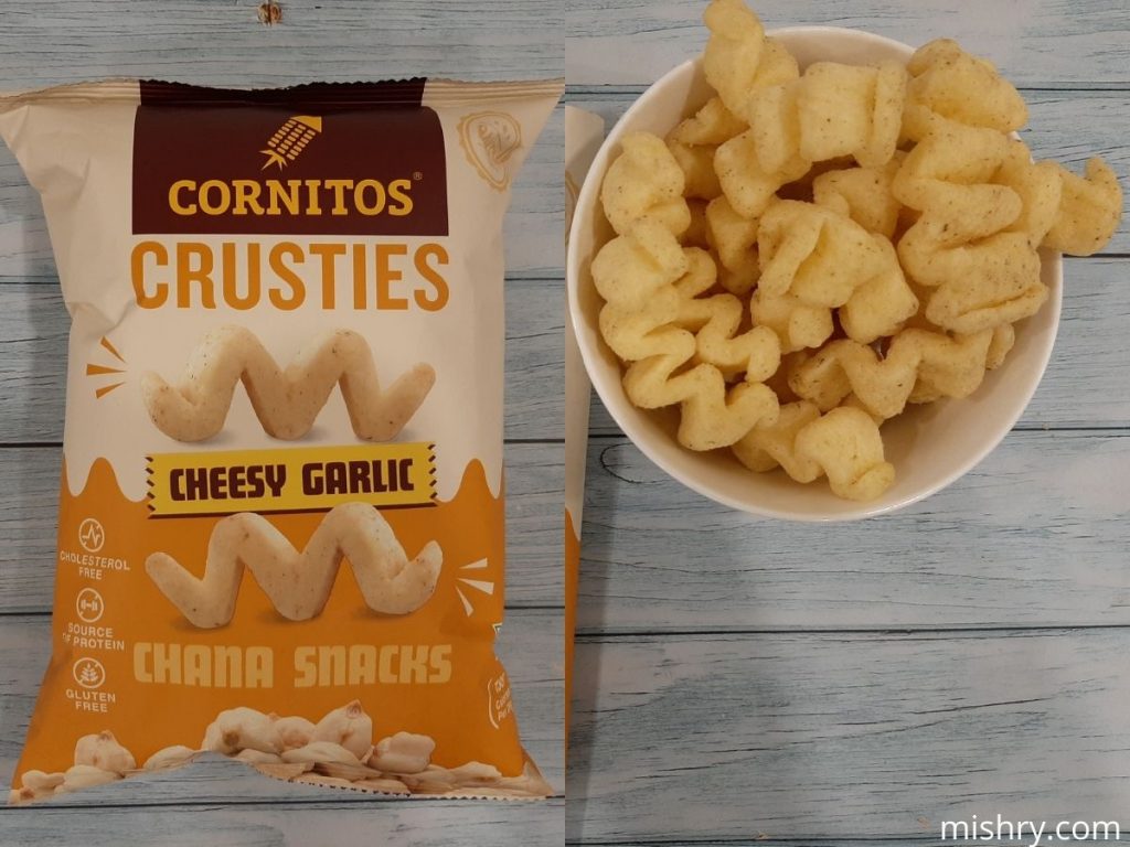 cornitos crusties cheesy garlic chana