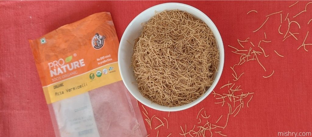 first look at pro nature 100% organic atta vermicelli