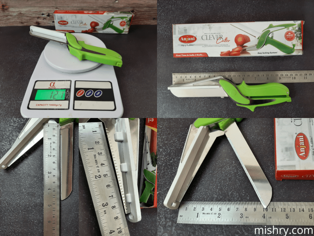 weight and dimensions of the clever cutter