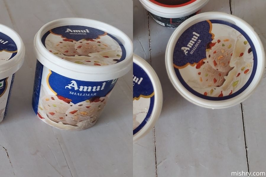 amul shalimar ice cream packaging