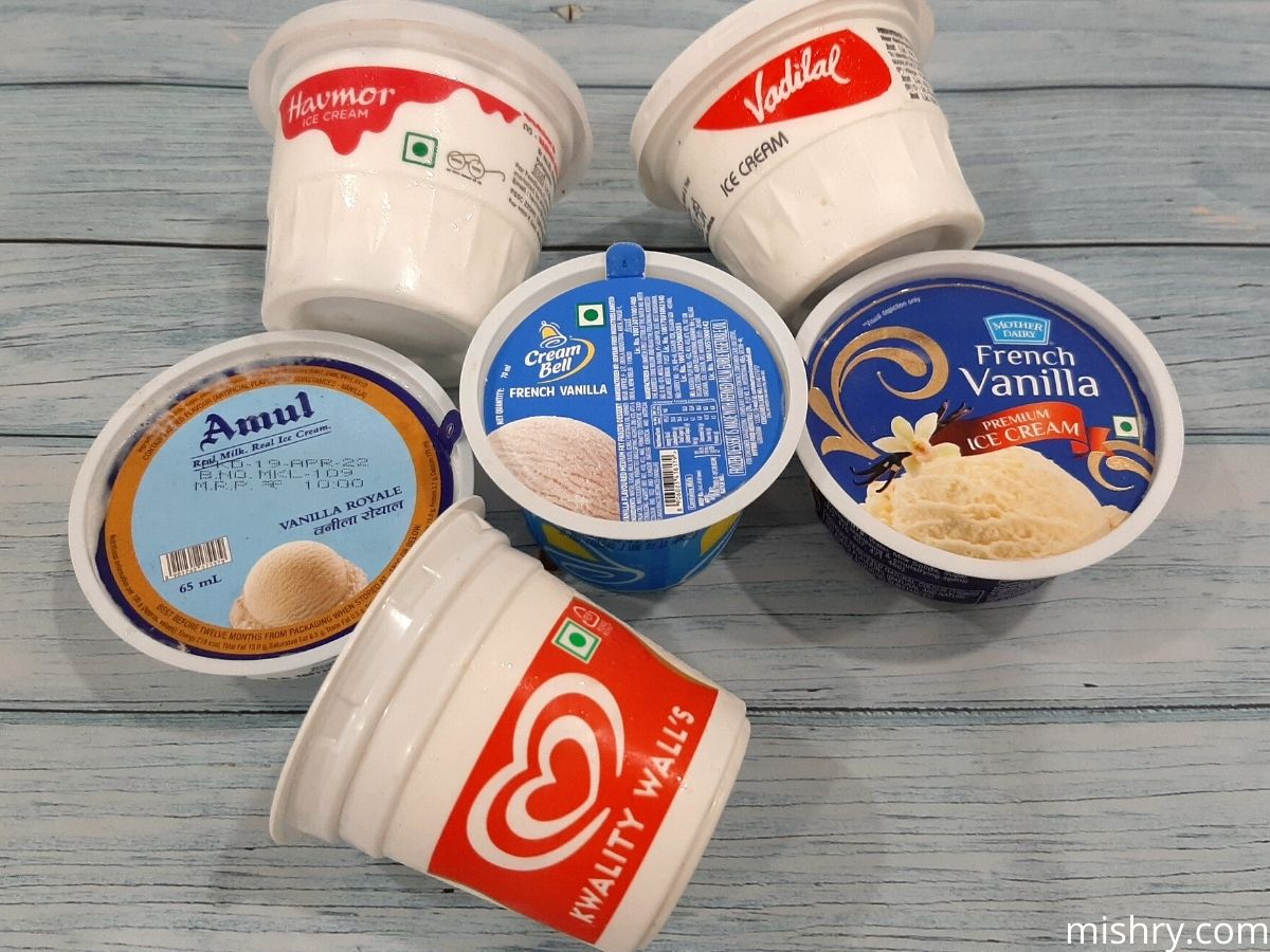 best vanilla ice cream cup brands in india