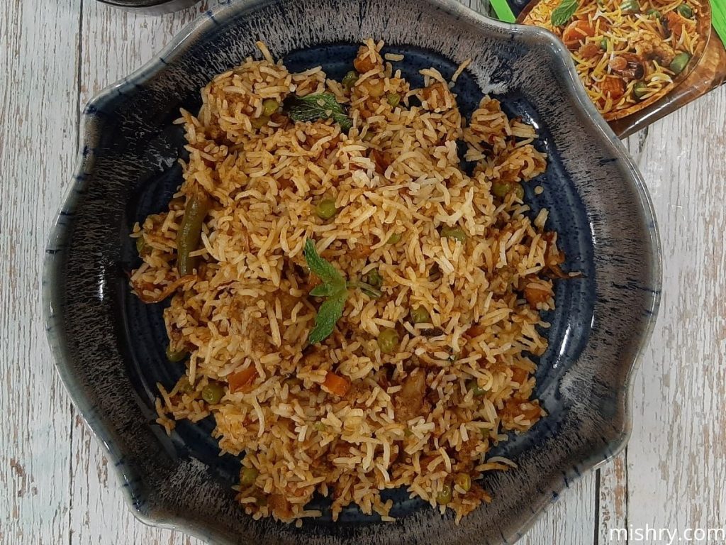 final image of biryani made using the cooking paste by ITC