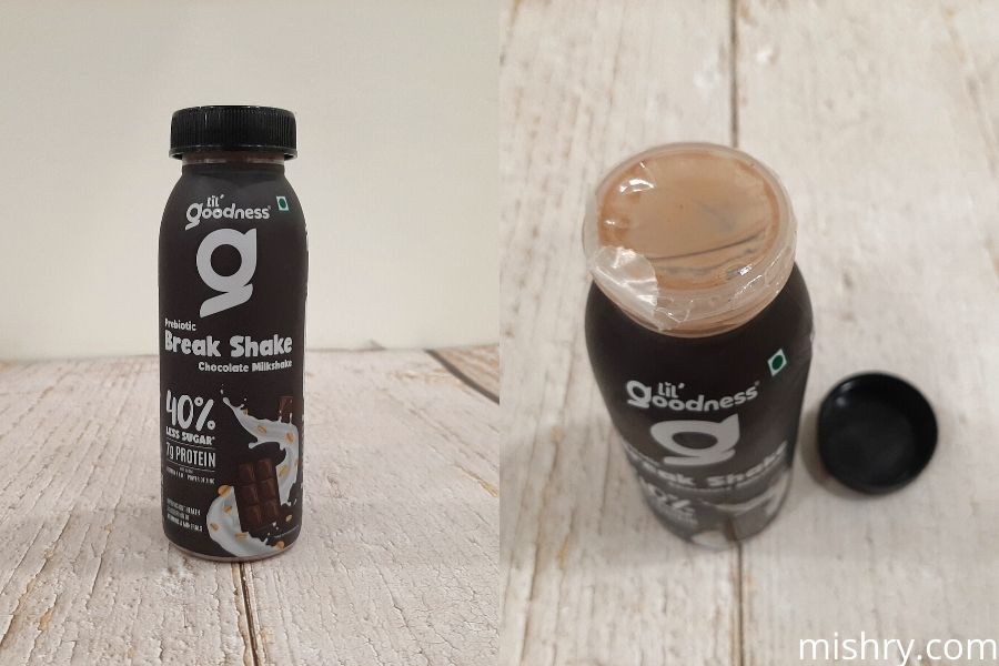 lil goodness prebiotic chocolate break shake packaging