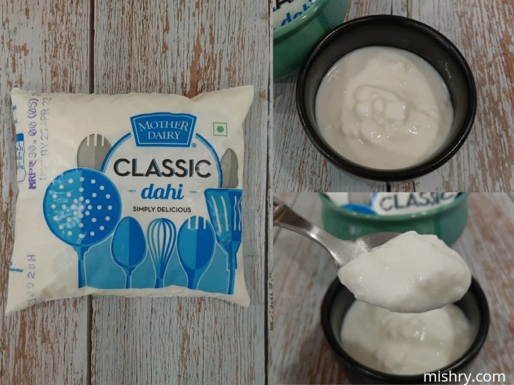 mother dairy dahi pouch