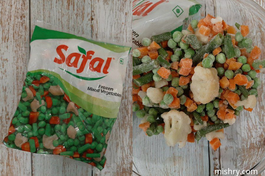 packaging and first look of safal vegetables