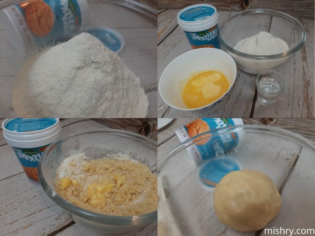 preparation process of wingreens farms the impatient baker eggless chewy vanilla cookie mix
