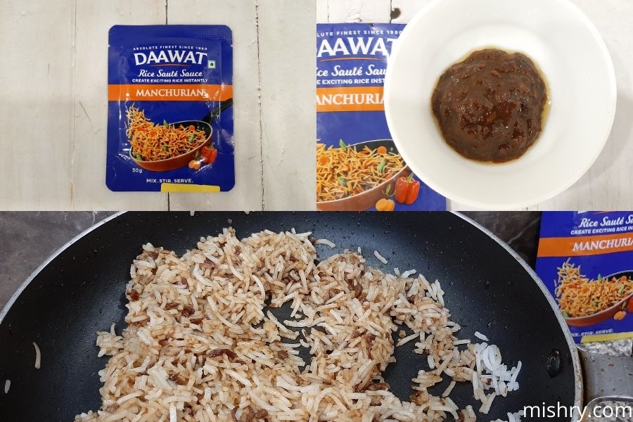 daawat rice saute sauce manchurian