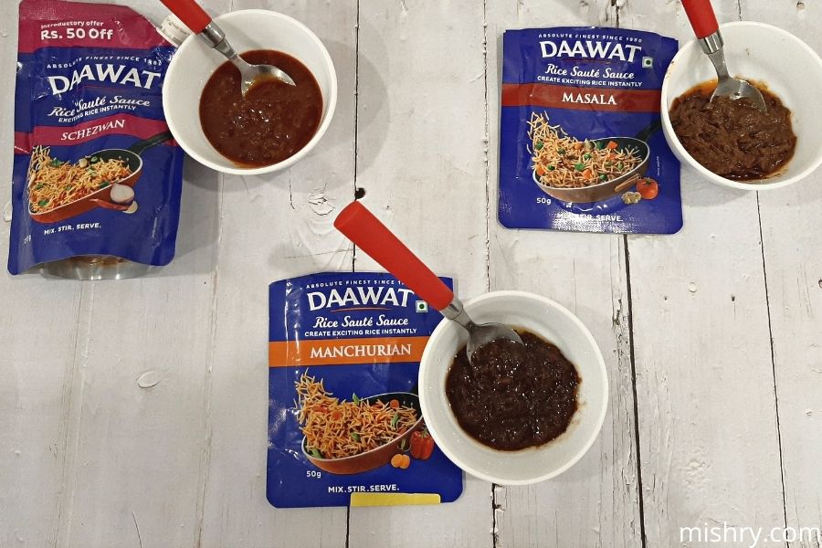 daawat rice saute sauce variants