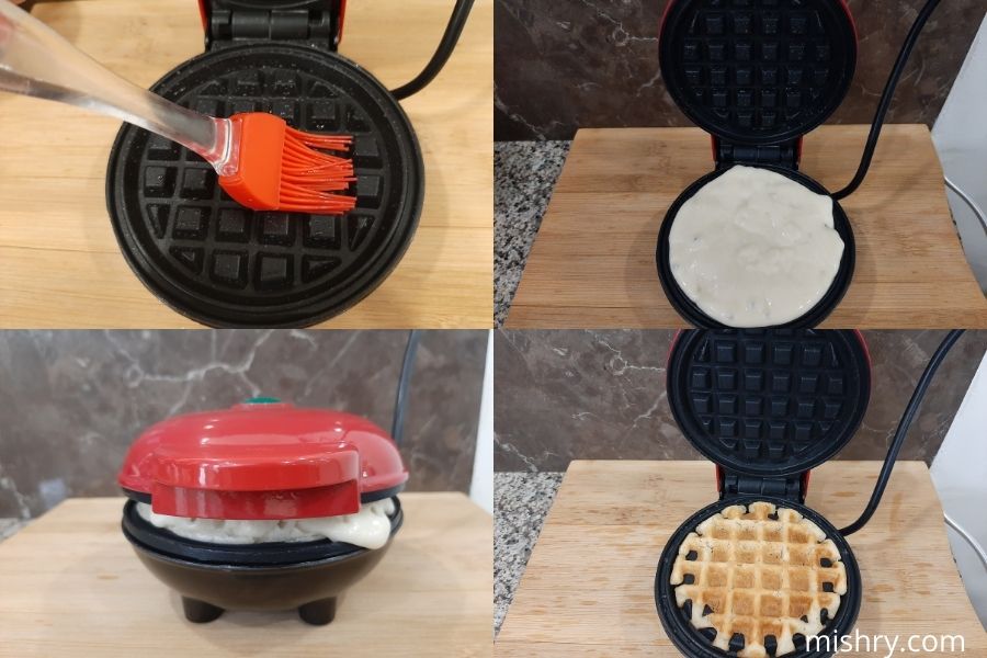 preparing waffles