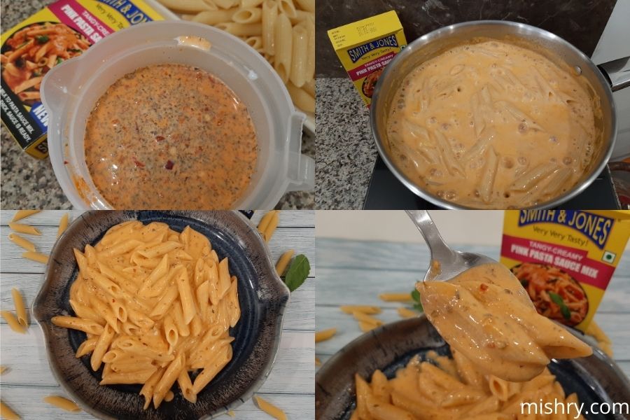 smith & jones pasta sauce mix pink cooking