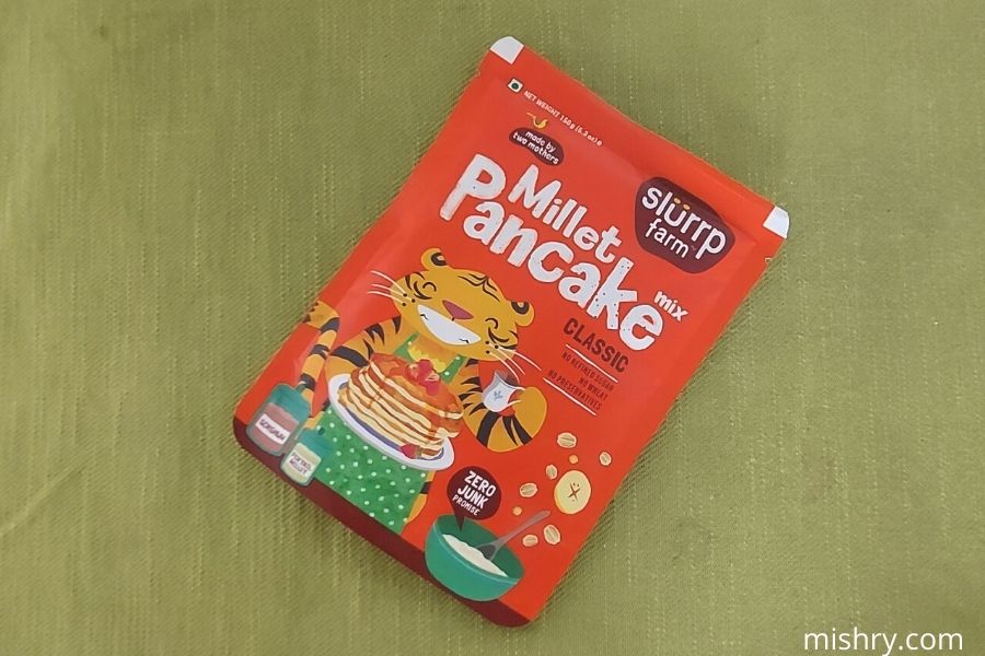 the packaging of slurrp farm classic vanilla pancake & waffle mix