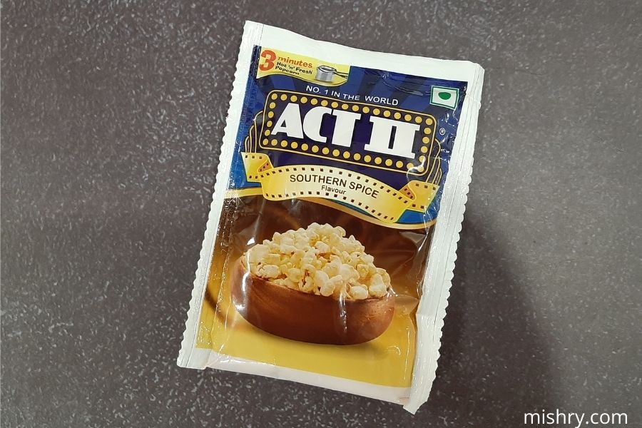 act ii southern spice instant popcorn packaging