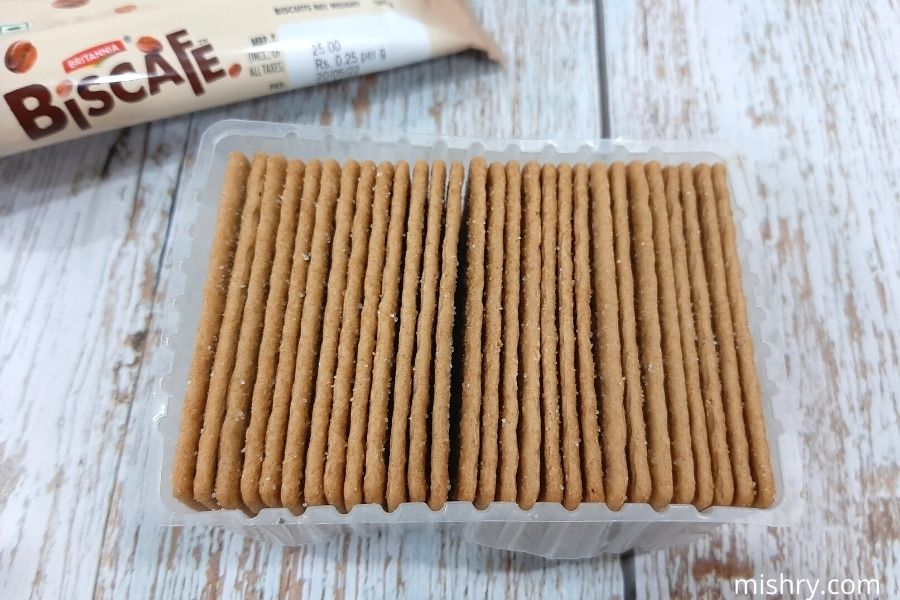 britannia biscafe biscuits in tray