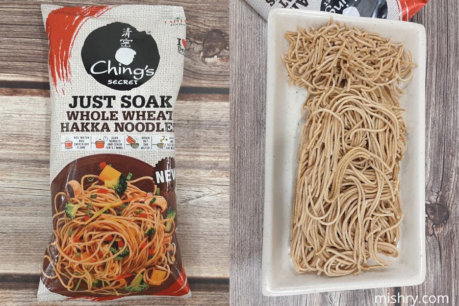 ching's secret just soak hakka noodles whole wheat raw