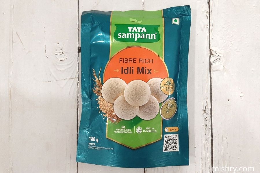 packaging of tata sampann idli mix