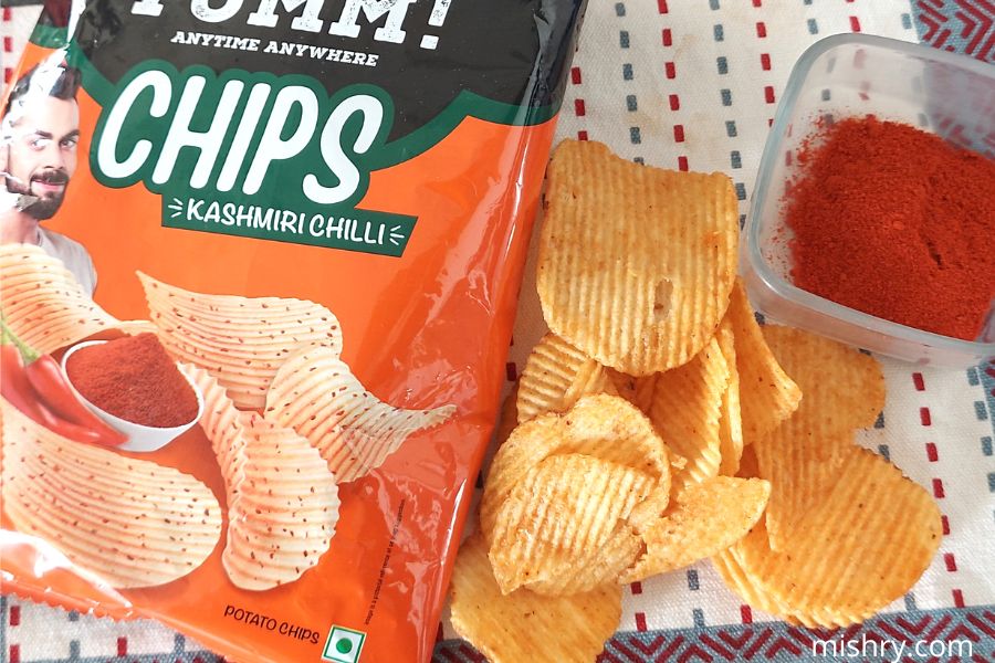 too yumm kashmiri chilli chips