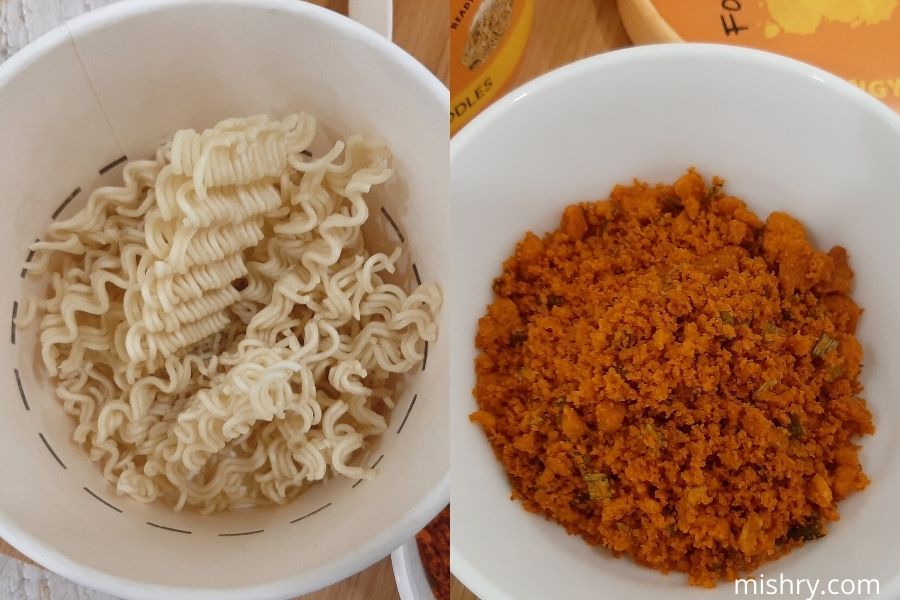 yu foodlabs cup noodles zingy cheese contents