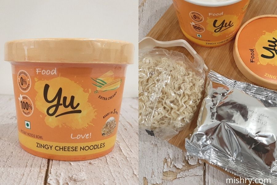 yu foodlabs cup noodles zingy cheese packaging