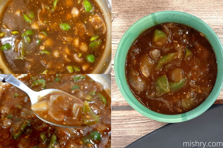 close look at the knorr manchurian gravy