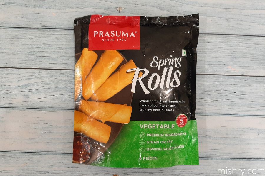 prasuma spring rolls packaging