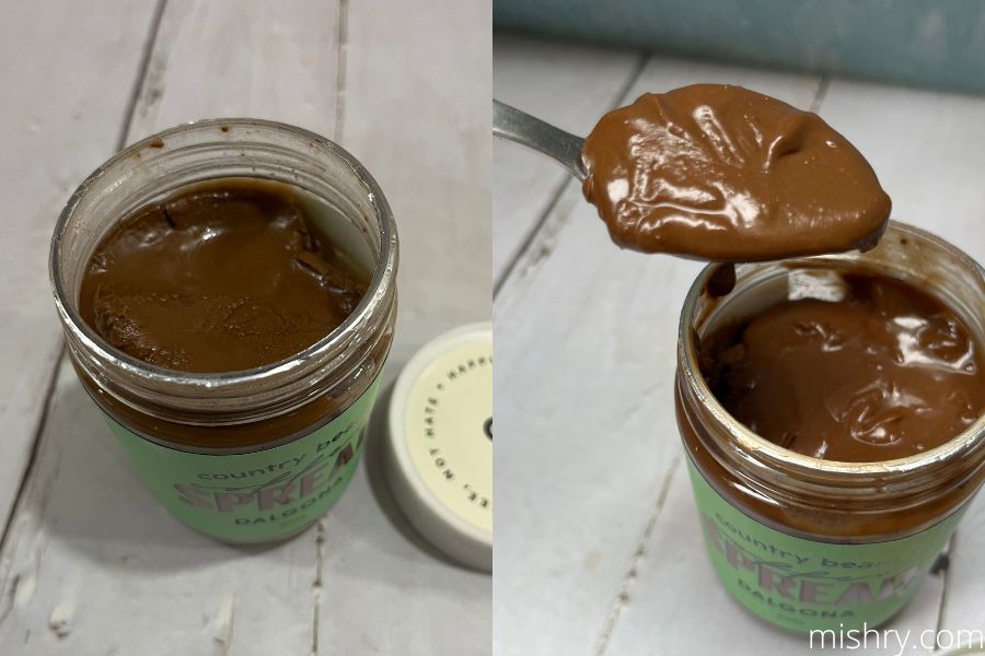 country bean coffee spread appearance