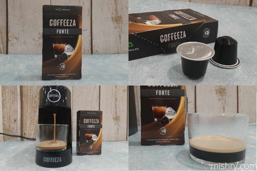 the review process of coffeeza coffee capsule forte