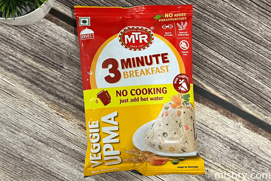 mtr upma ready to eat packaging