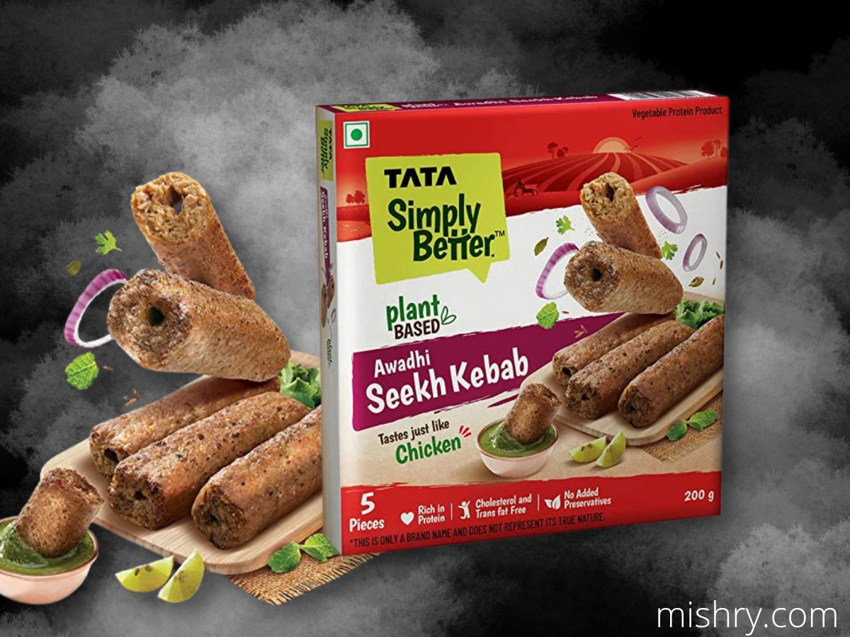 tata plant based awadhi seekh kebab review