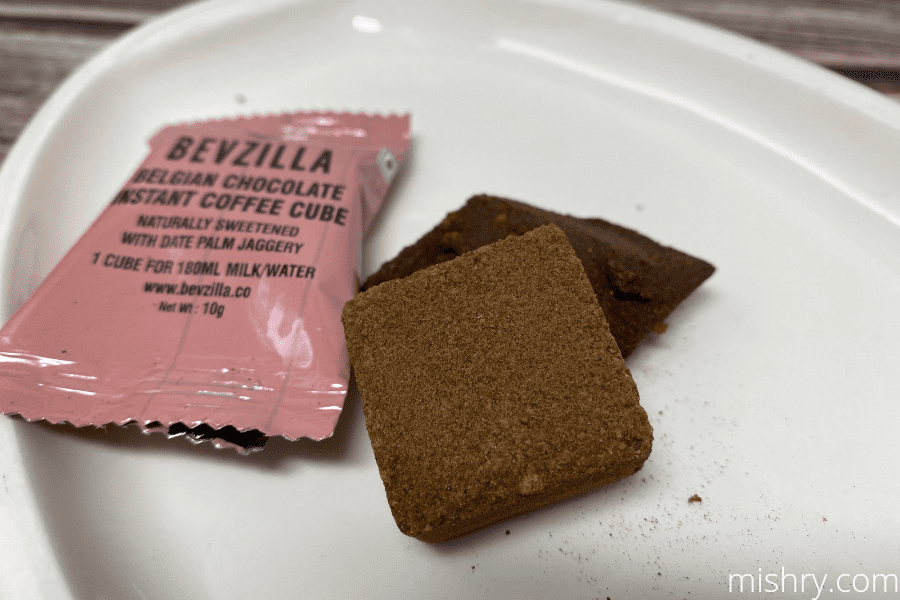 bevzilla instant coffee cubes appearance