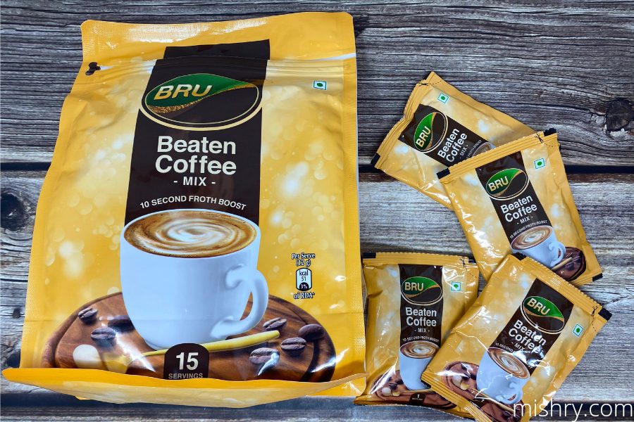 bru beaten coffee mix packaging