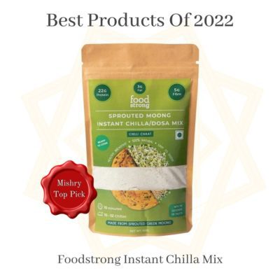 foodstrong sprouted moong chilla mix