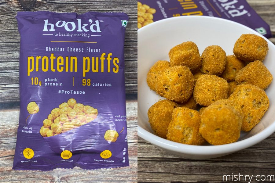 hook'd protein puffs cheddar cheese