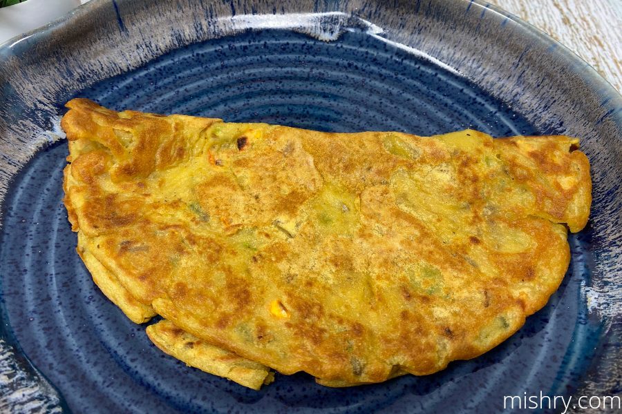 nutriquo protein pan'lette masala mix cooked