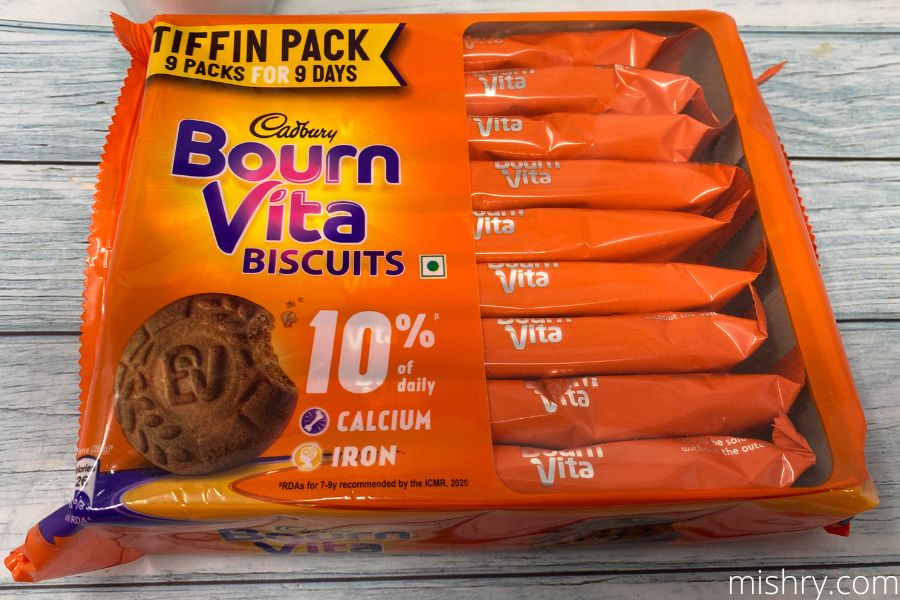 the packaging of cadbury bournvita biscuits