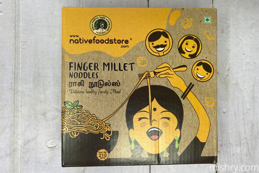 the packaging of native food store finger millet noodles
