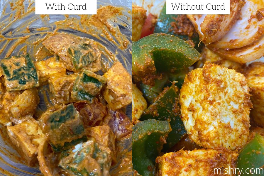 Masalejar Tandoori Marinade with and without curd