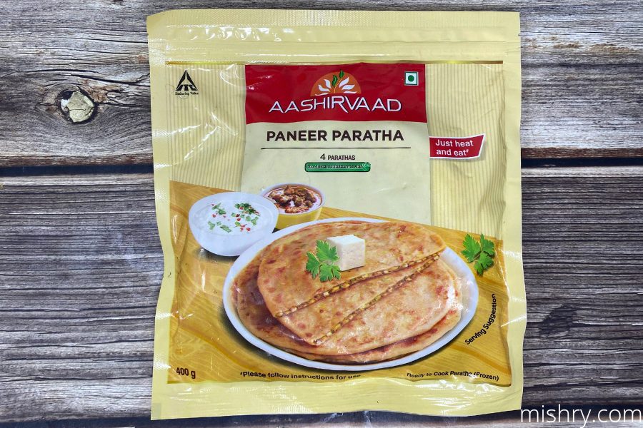 aashirvaad paneer paratha packing