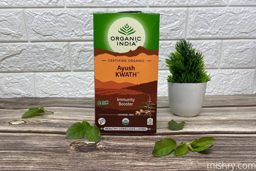organic india ayush kwath carton