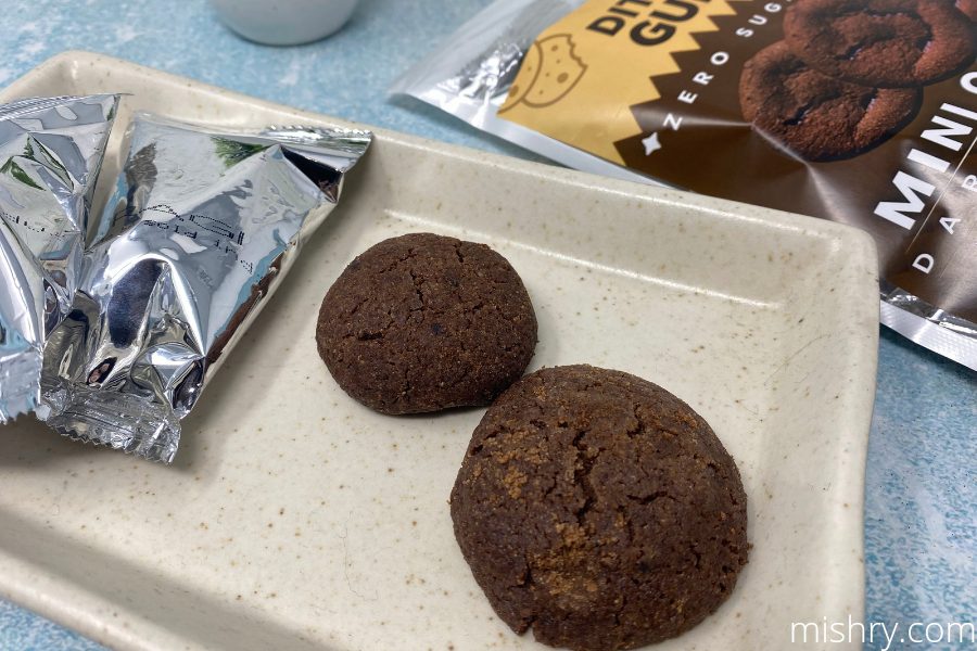 the review process of ditch the guilt mini cookies