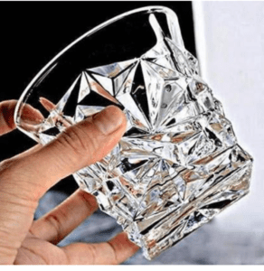 SIOPAWORLD Crystal Cut Whiskey Glasses