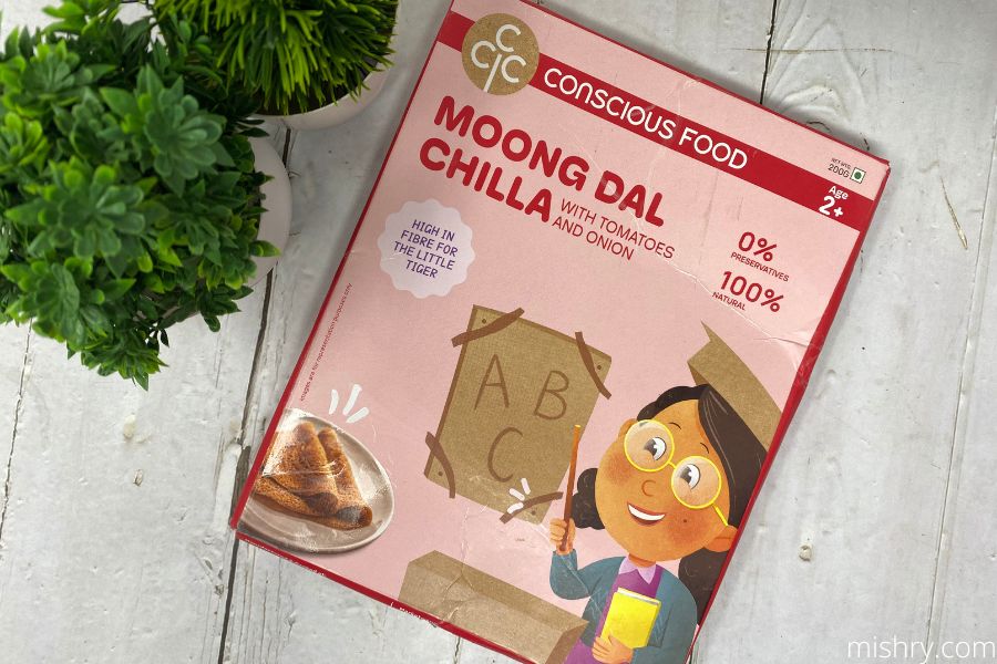 conscious foods moong dal chilla mix packing