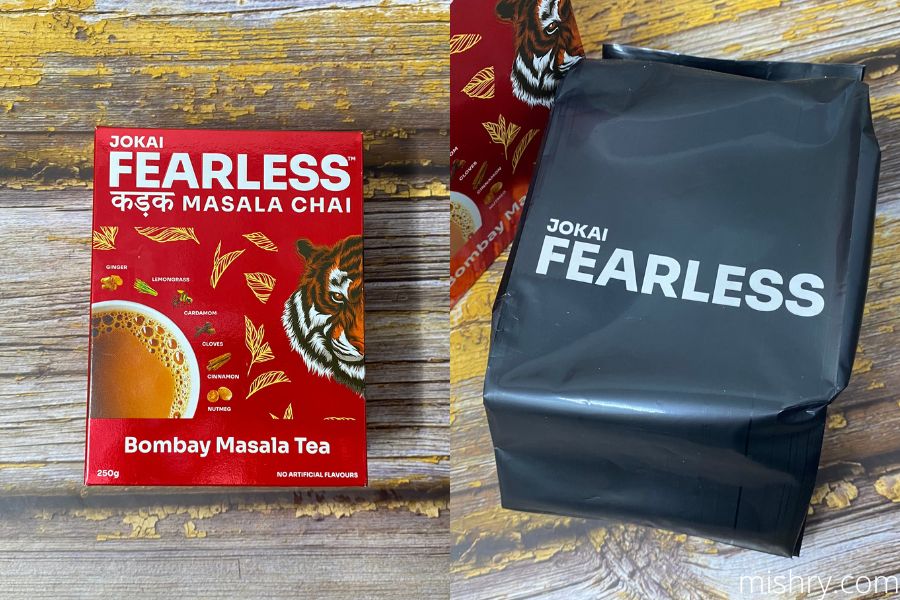 jokai fearless kadak masala chai packaging