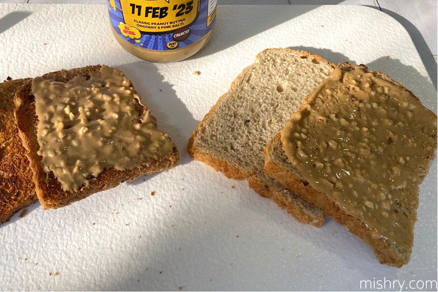 the fresh needs classic crunchy peanut butter over bread