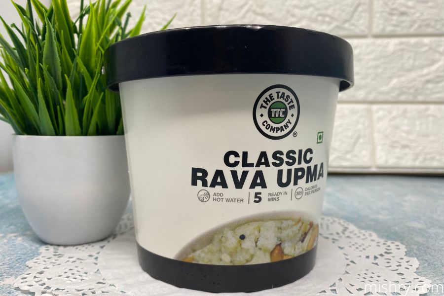 the taste company classic rava upma packaging