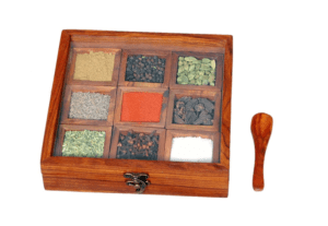 DELUX WOOD CARVER Spice Box